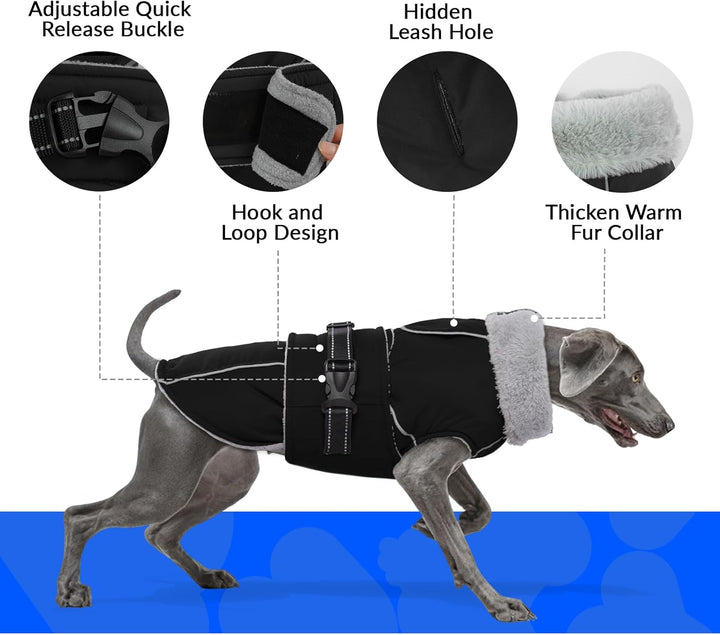 Hundejacke Mittelgrosse Hunde, Hundejacke Wasserdicht Hundemantel Fleece Hundepullover Mittelgrosse