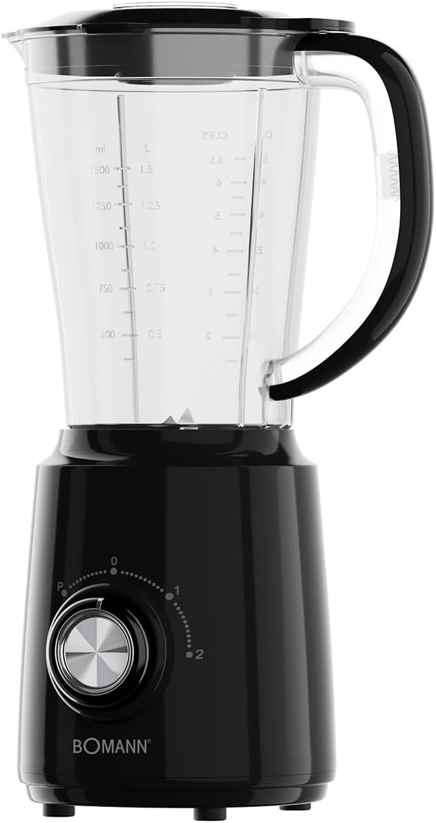 Bomann® Standmixer 500W | Mixer | BPA frei | 4-fach Edelstahl-Messer rostfrei | 1,5L Smoothie Maker