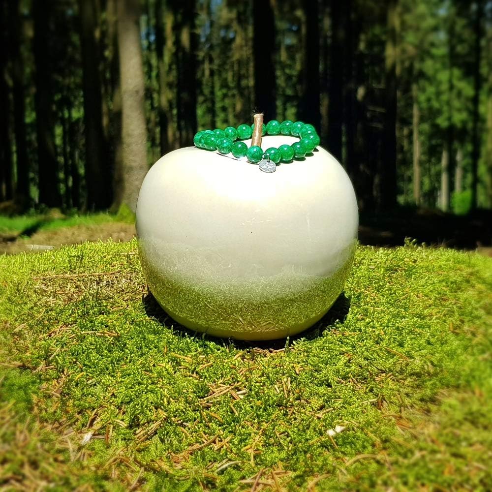 Jade Armband, Edelstein Perlen, Kraftstein Schmuck für Damen und Herren, Chakra - Glücksbringer - Fr