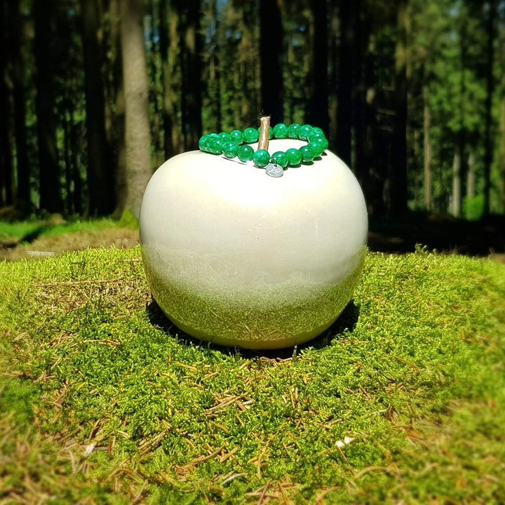 KARDINAL WEIST Jade Armband, Edelstein Perlen, Kraftstein Schmuck für Damen und Herren, Chakra - Glü