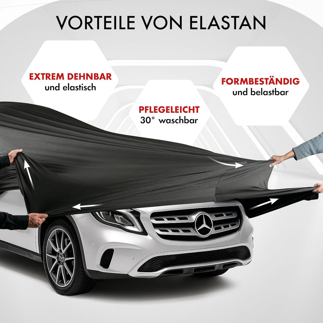 WALSER Premium Abdeckung Auto Indoor Stretch Plus Qualitätssieger Sehr Gut* Autoabdeckung Winter Aut