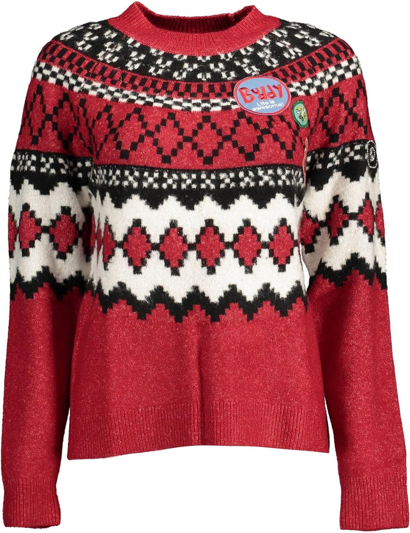 Desigual Damen Pullover Sweater XS Rot, XS Rot