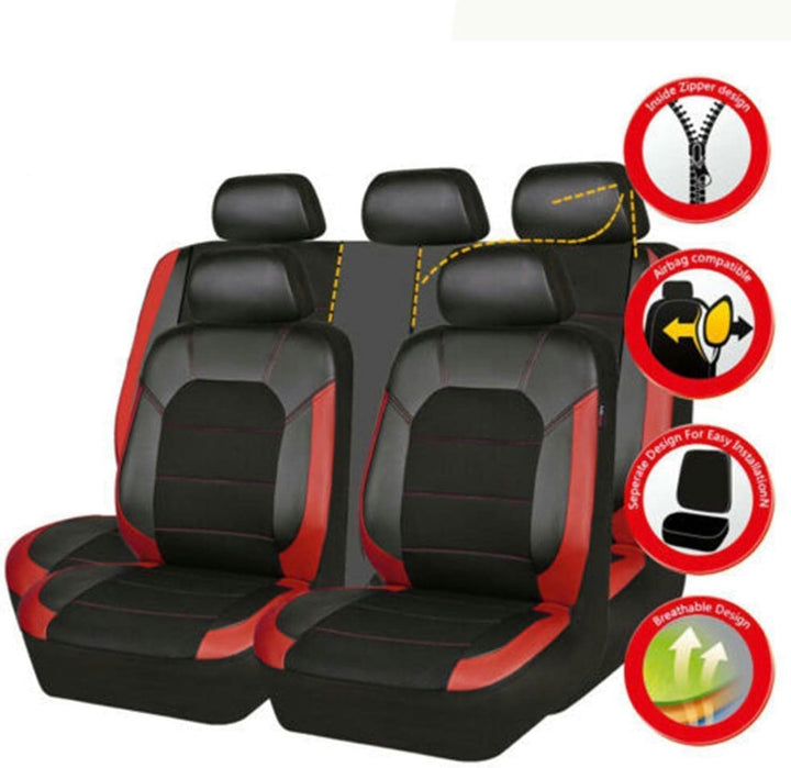 LUCKYDON Autositzbezüge Universal für VW Golf 4-7, Passat B5-B8, Tiguan, Polo - Sitzbezug Schonbezüg