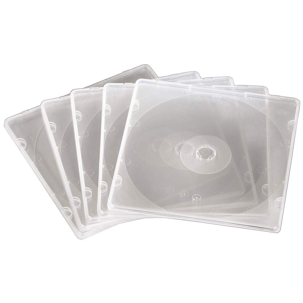 Hama 00011713 Slim Gehäuse CD aus Polypropylen durchsichtig, durchsichtig
