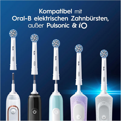 Oral-B Pro Sensitive Clean Aufsteckbürsten für elektrische Zahnbürste, 8 Stück, sanfte Zahnreinigung