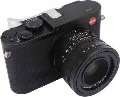 Haoge THB-LS Metall Blitzschuh Daumen Up Handgriff für Leica Q Q-P QP Typ 116 Typ 116 Kamera silber