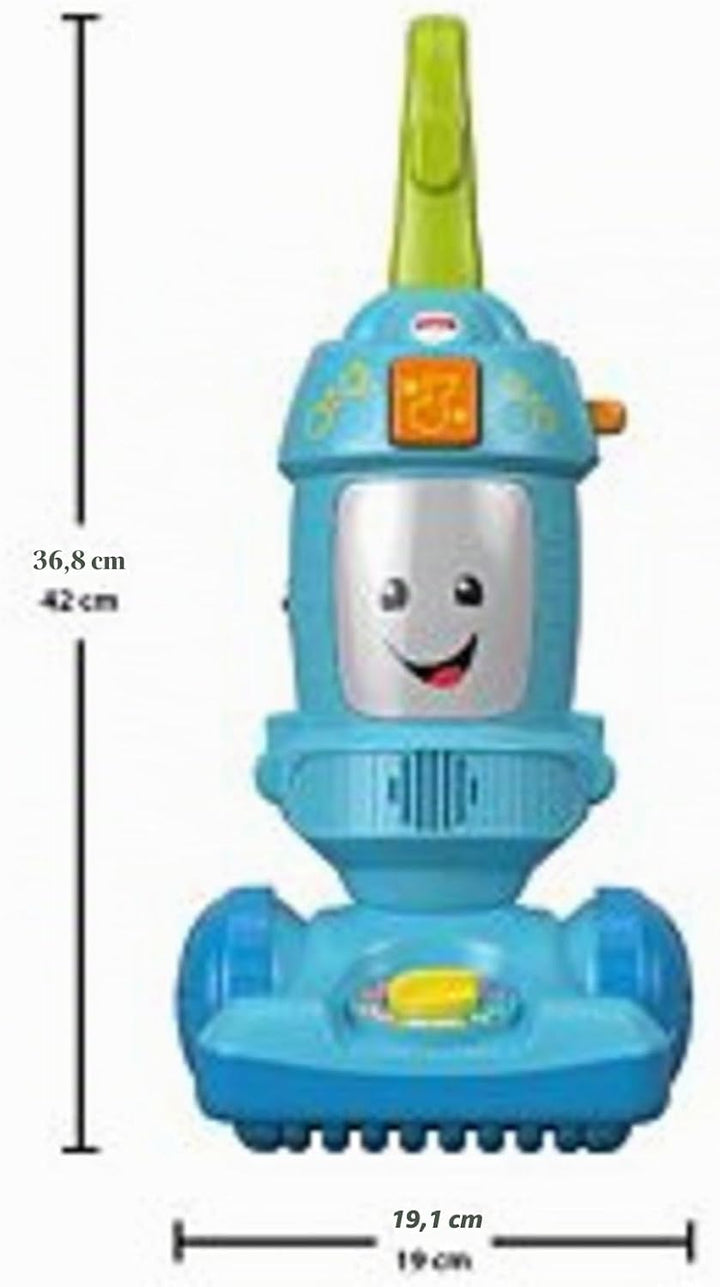 Fisher-Price Laugh & Learn Light-Up Learning Vacuum, Baby and Toddler Push Toy, Multicolour, Ages 12