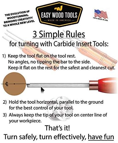 Easy Wood Tools Easy Detailer (7500) in voller Grösse Austauschbarer Hartmetalleinsatz Cutter Drehma