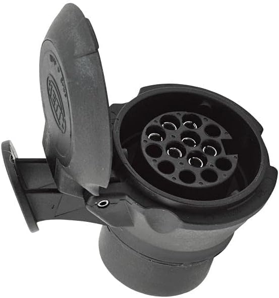HELLA 8JA 008 969-011 Adapter, Steckdose - 12V - von 7-polig auf 13-polig - Länge: 57mm 7-pol Steckd