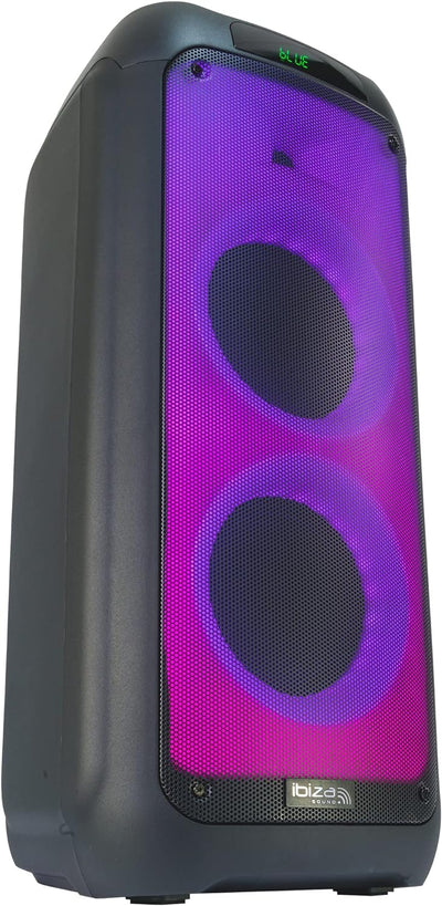 Ibiza - WAVE8-600W/2x8 Lautsprechersystem mit Bluetooth, USB und microSD - Wave LED Effekte und TWS