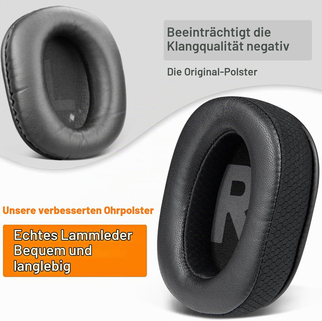 SOULWIT Lammfell Ersatz Ohrpolster für Logitech G Pro, G Pro X, G Prox 2, G Pro X SE Kopfhörer, Ersa