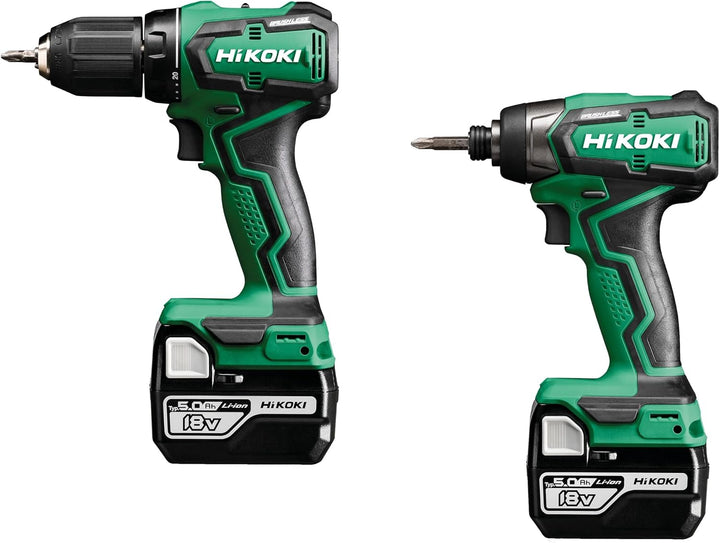 HiKOKI Brushless 18V Combo-Kit KC18DD (Bohrschrauber, Schlagschrauber, Transportkoffer, inkl. 2x 5.0