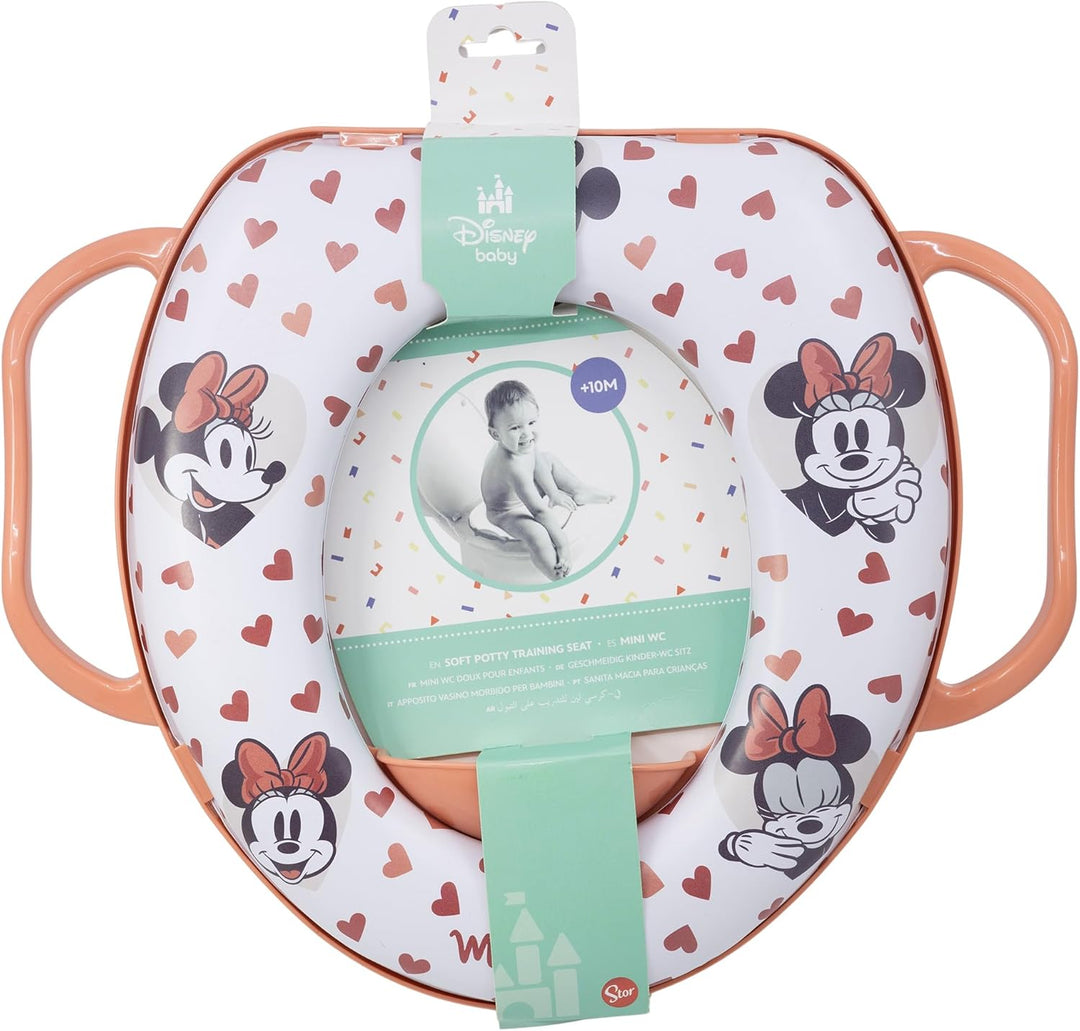 Tataway Disney Minnie Toilettenverkleinerer für Kinder, aus Kunststoff, mit zwei Haltegriffen, gepol