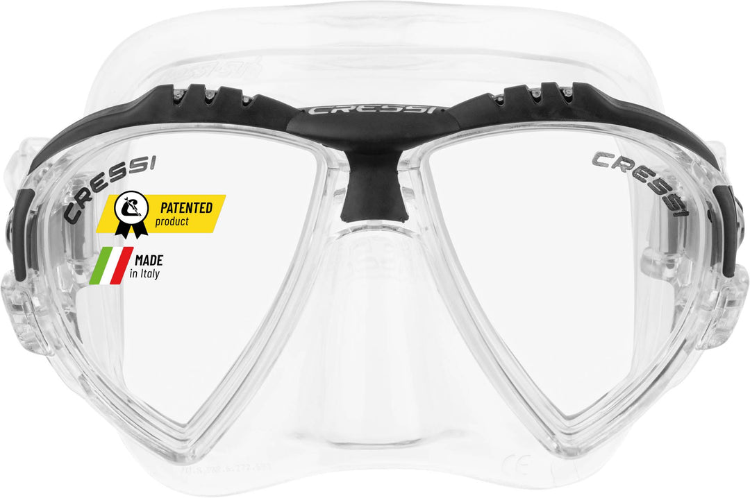 Cressi Matrix Tauchen Schnorcheln Maske Transparent/Schwarz Einheitsgrösse Single, Transparent/Schwa
