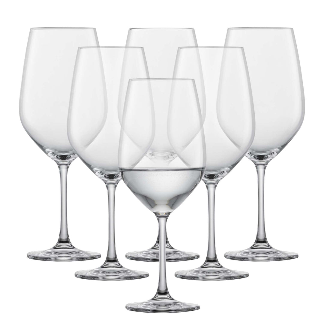 SCHOTT ZWIESEL Rotweinglas Viña (6er-Set), klassische Kristallgläser für Rotwein oder Wasser, spülma