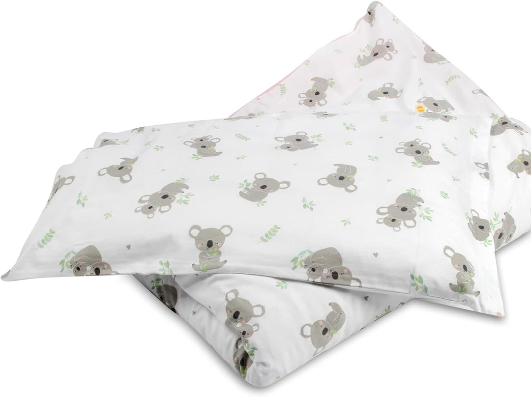 schlummersack Kinder Bettwäsche Set 100x135 Koala aus 100% Baumwolle, Wendbar, mit Reissverschluss,