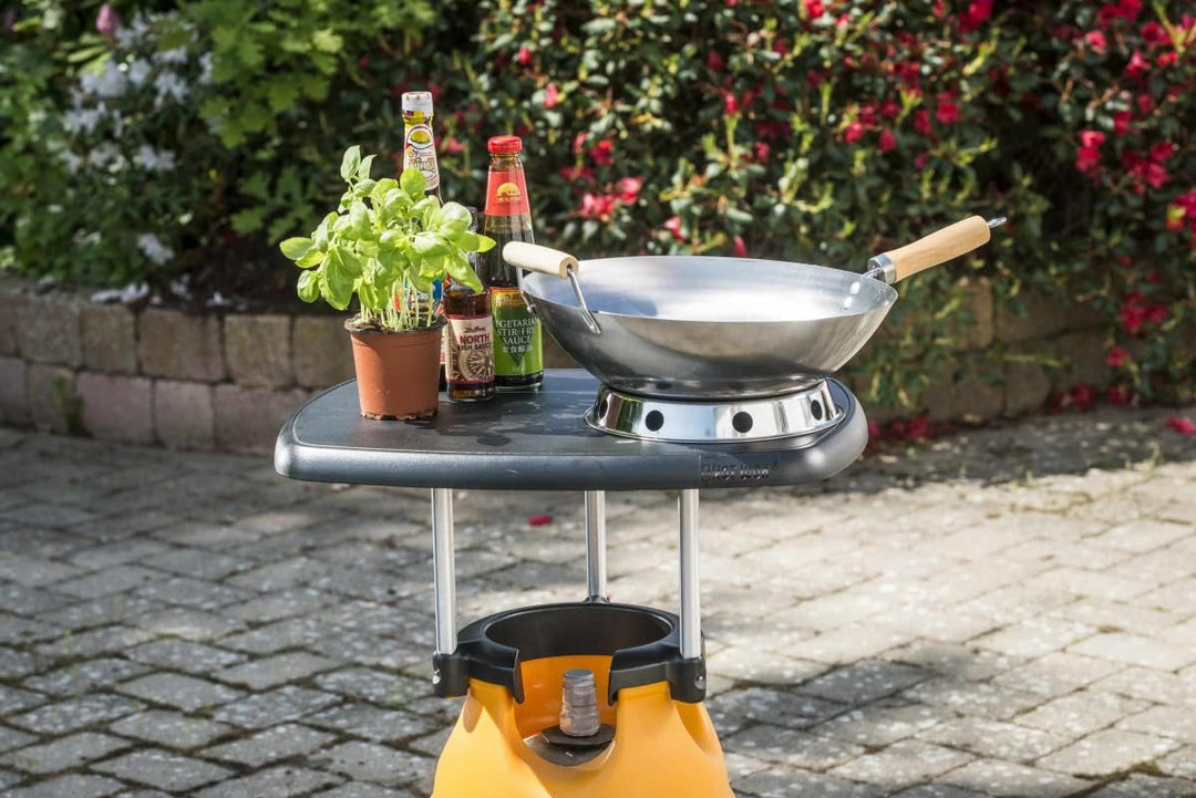 Hot Wok Top Line Tisch für Deine Composite Propan-Gasflasche Camping-Ablage