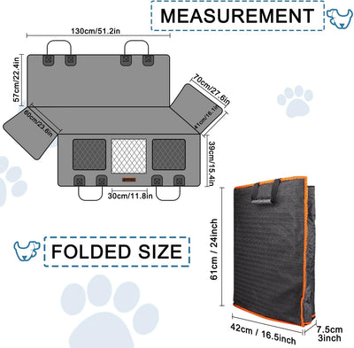 Alfheim Auto Rücksitz Verlängerung für Hunde, Starke Unterstützung wasserdichte Kratzfeste harte unt