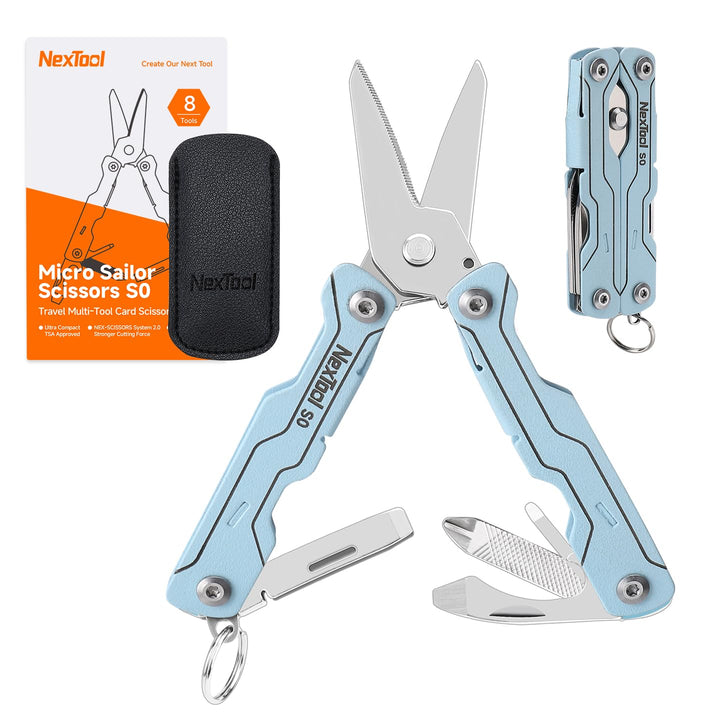 NexTool Multitool Mini Sailor Scissors S0,8-in-1 Micro Ultraleicht EDC Multitool für Schlüsselbund m