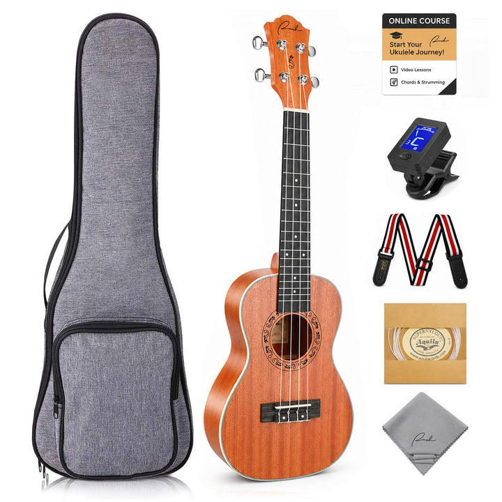 Tenor Ukulele Ranch 26 Zoll 5 in 1 Uke Bundle mit 12 Online-Lektionen Grösse 54, Grösse 54