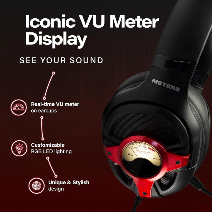 Meters M-Level-UP, Gaming-Headset, 7.1 Surround-Sound, abnehmbares Mikrofon, leistungsstarke 50-mm-T