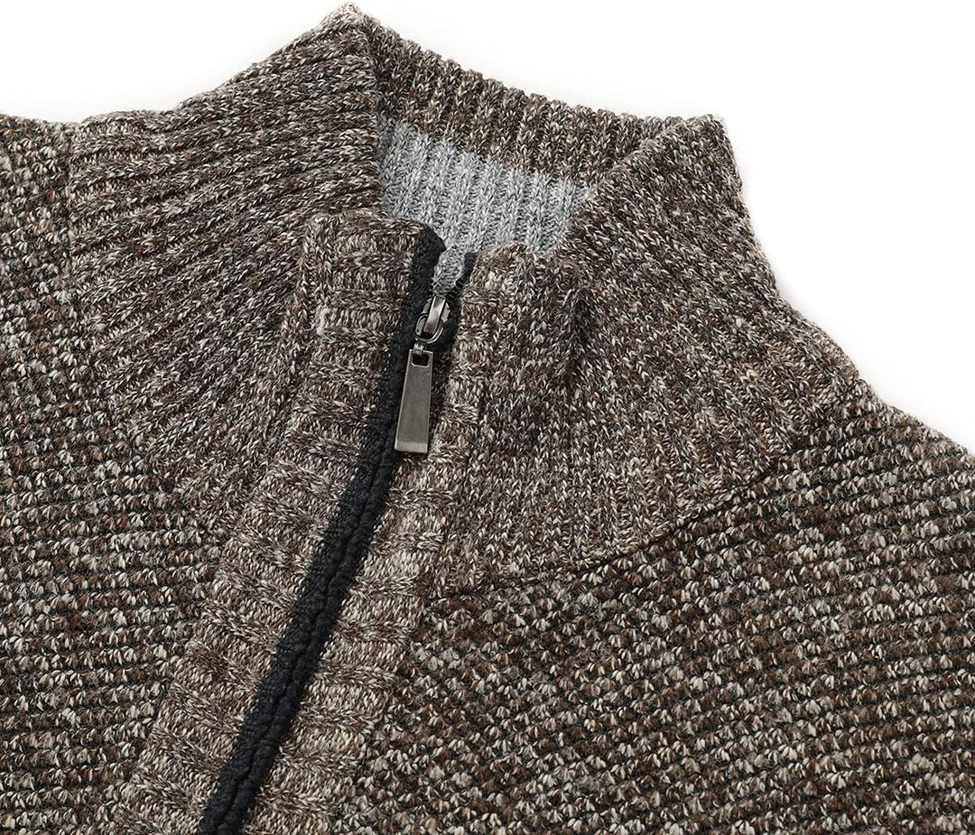 YOUTHUP Herren Weste Fleece Fütterung Winter Frühling Strickjacke Ärmellose Fleecejacke Stehkragen S