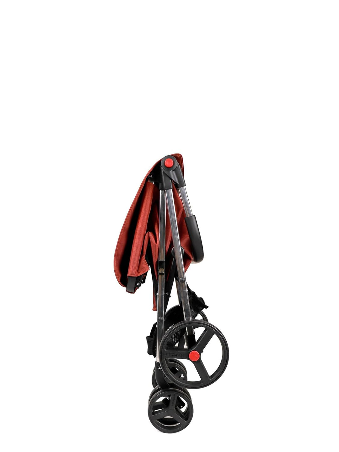 Klappbarer Einkaufstrolley Rolser Basquet MF 4 grosse Räder (2 drehbare) - Oxid, Oxid
