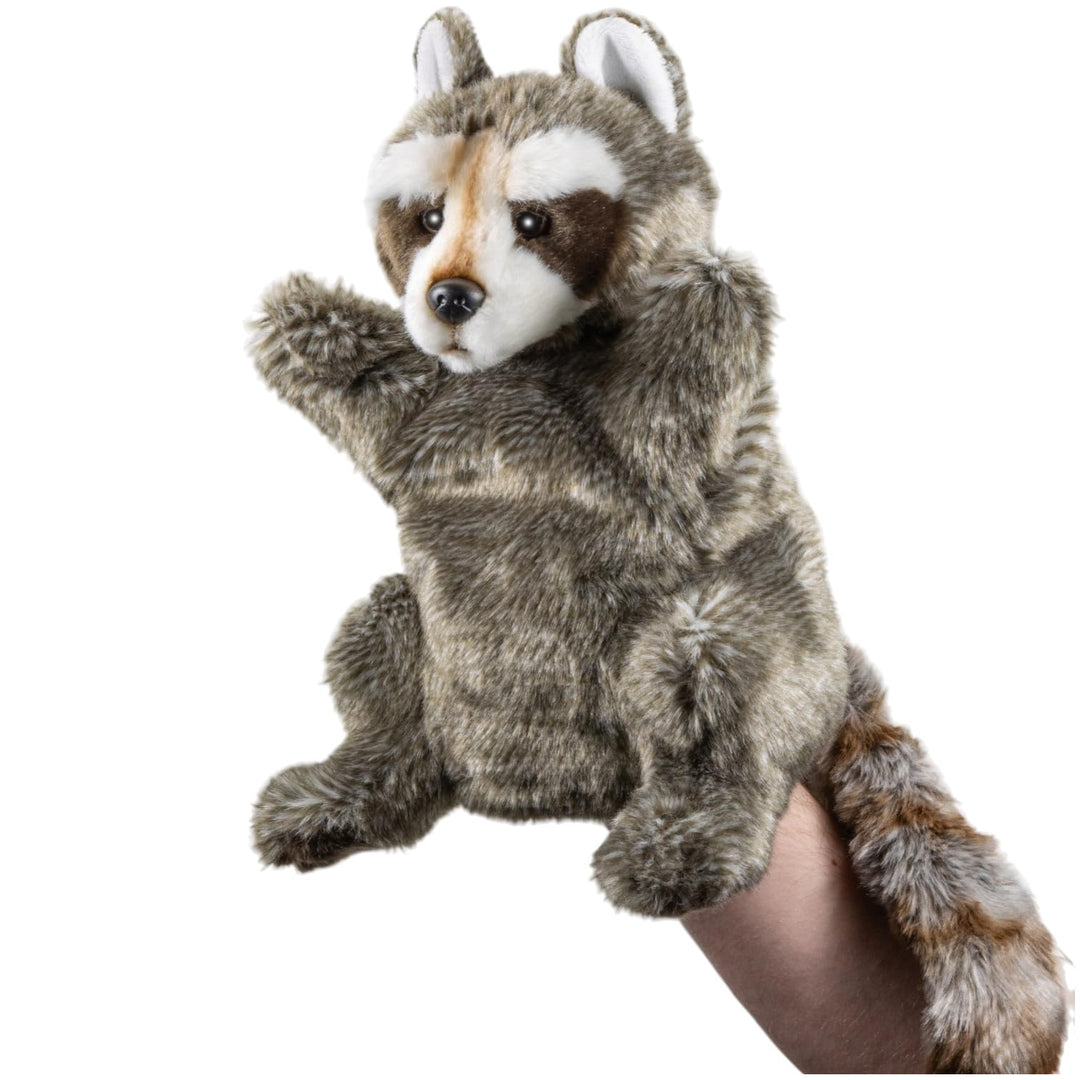 Carl Dick Waschbär Handpuppe, Plüschtier, Kuscheltier ca. 28cm 3439 Wb - Grau, Wb - Grau