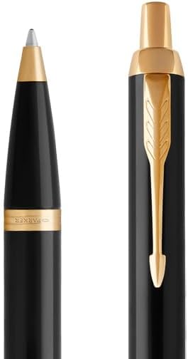 polar-effekt Parker IM Druckkugelschreiber mit Gravur - Schwarz-gold - Grossraummine blauschreibend