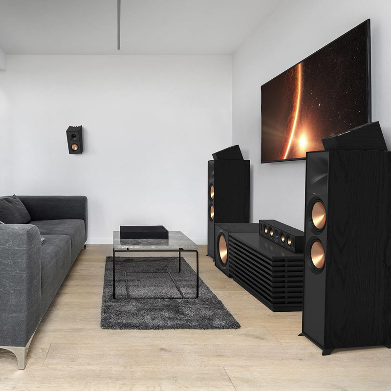 Klipsch R-40SA Black (Paar) - Sorround Dolby Atmos Lautsprecher für Heimkino Projektion Decke Single