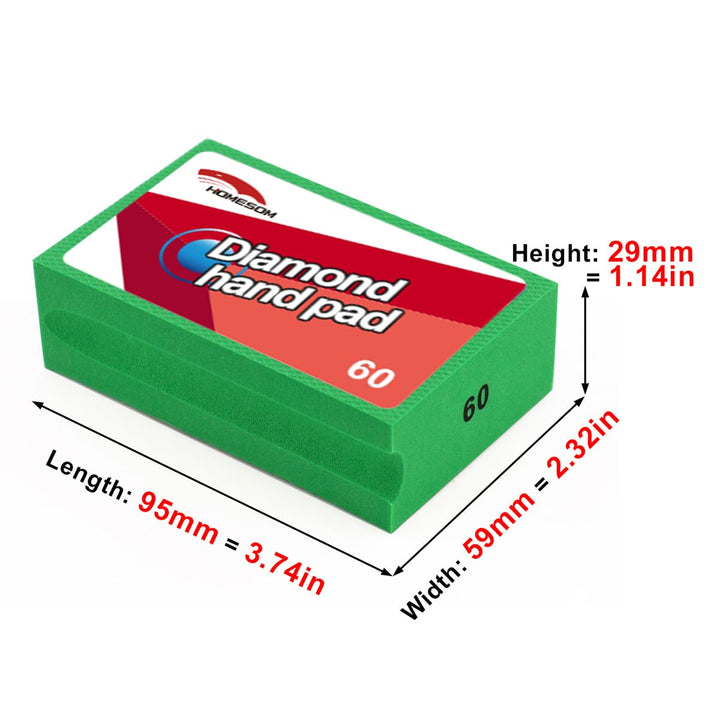 HOMESOM Galvanisierte Diamant-Handpolierpads Körnung Glas Schleifpad Stein Marmor Keramik Hand DIY W