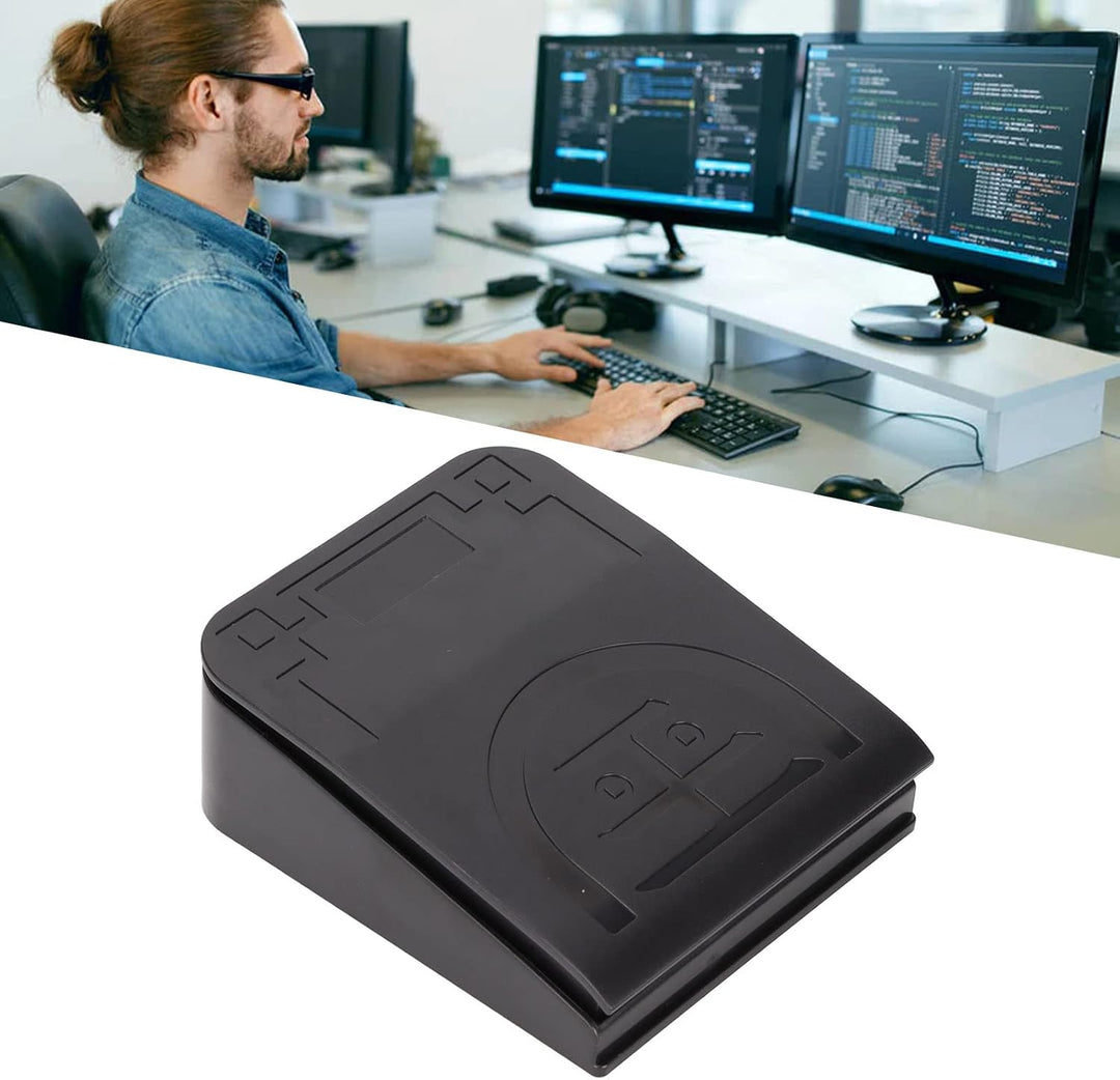 Bewinner USB Fusspedalschalter Gaming, Rutschfester Freisprech Fussschalter mit 2 M Kabel, Tragbares