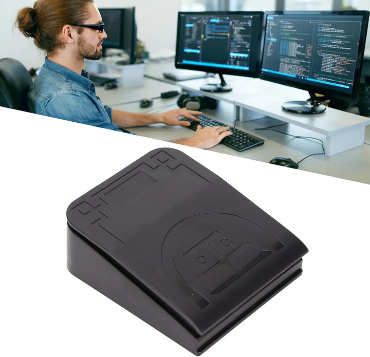 Bewinner USB Fusspedalschalter Gaming, Rutschfester Freisprech Fussschalter mit 2 M Kabel, Tragbares