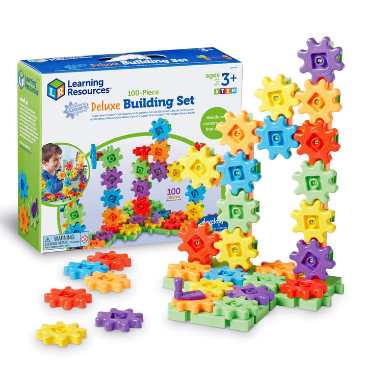 Learning Resources LER9162 Gears! Gears! Gears! Bauset für Anfänger,