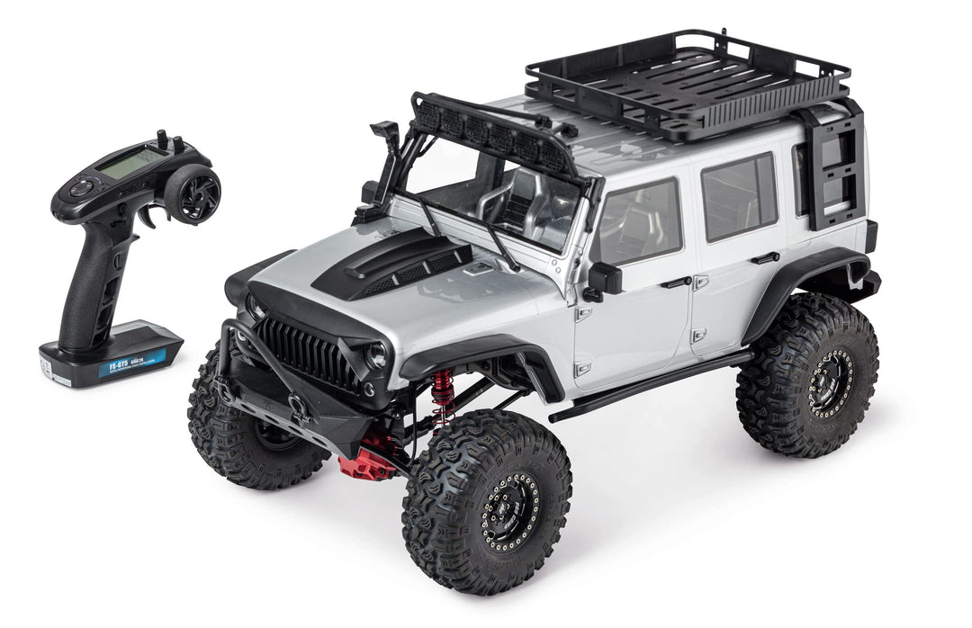Carson 500409078 1:8 Adventure Crawler RTR Silber - Ferngesteuertes Auto, RC Auto, RC Crawler, inkl.