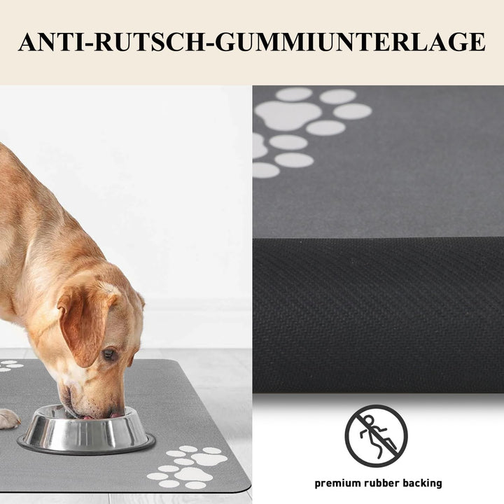 Napfunterlage Hund Katzen Futternapf Unterlage: 50 x 30 cm rutschfeste Hundenapf Unterlage Katzennap