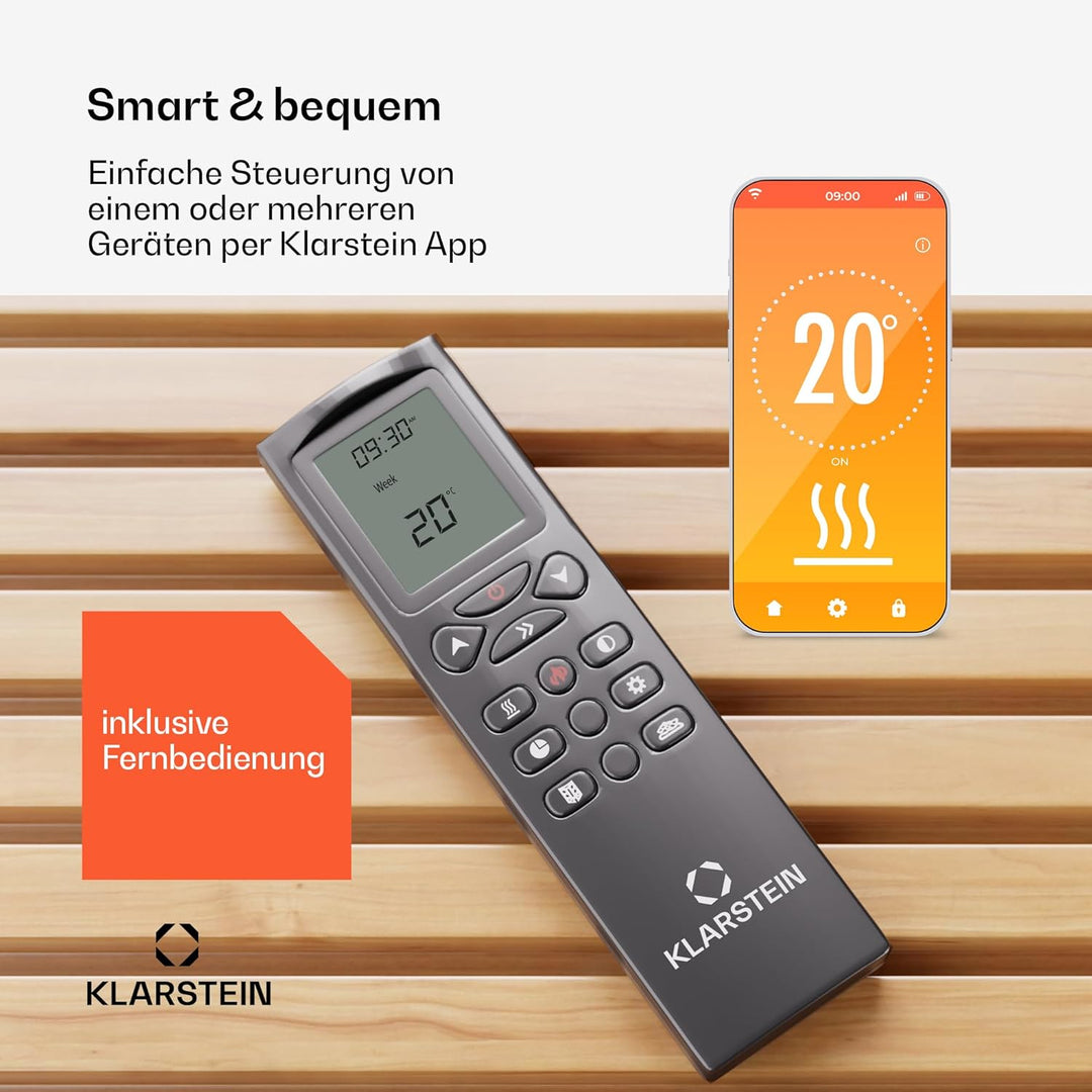 Klarstein Elektrokamin, Elektro Heizungen für Wohnzimmer & Innenräume, Elektrischer Kamin mit LED Fl