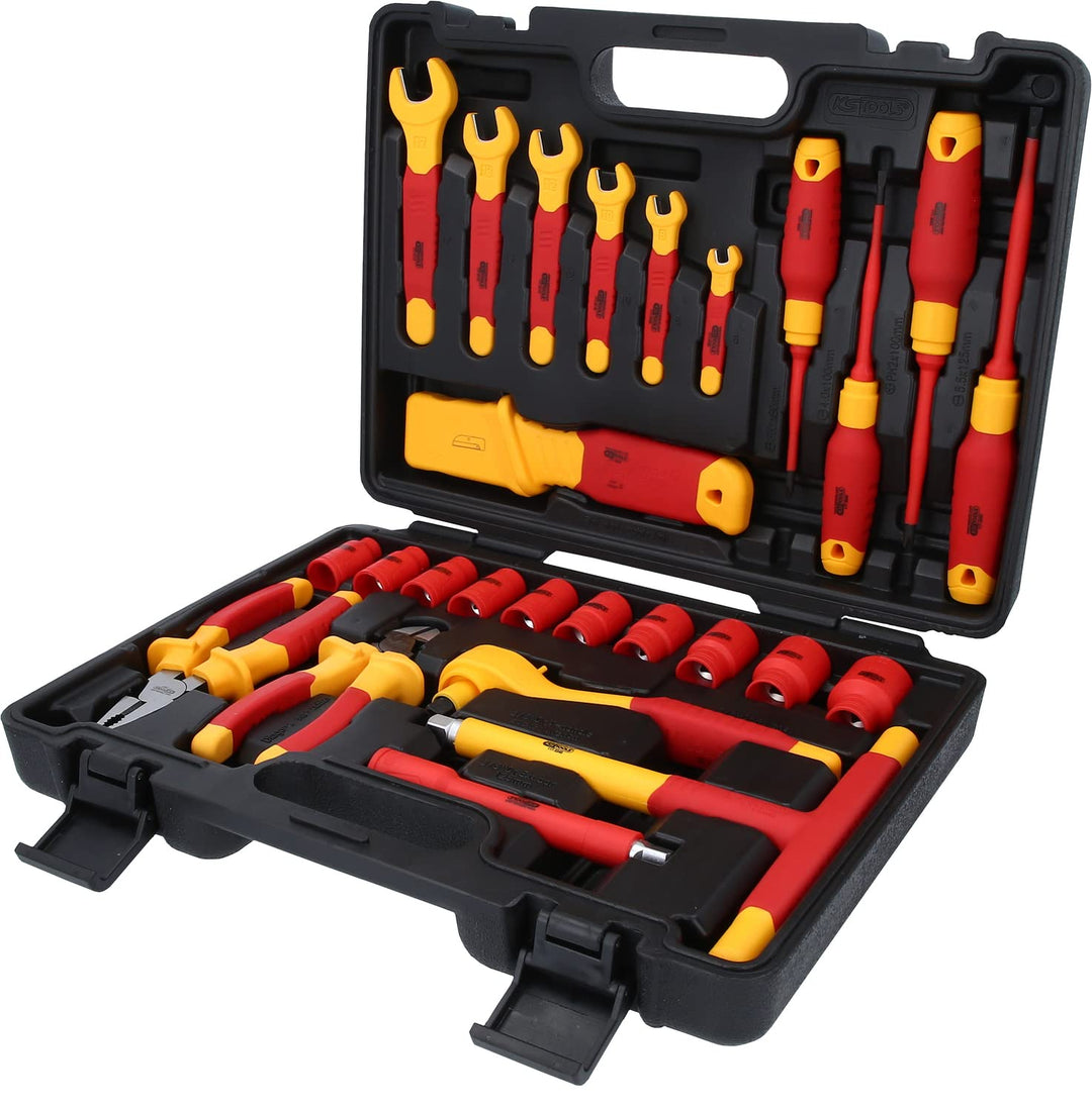 KS Tools 117.1895 Isolierter Werkzeug-Satz für Hybrid- und Elektrofahrzeuge, 26-tlg