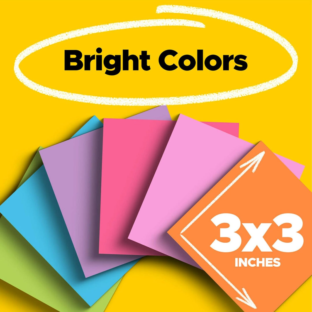 Post-it Haftnotizen, 7,6 x 7,6 cm, 15 Blöcke/Packung, 45 Blatt/Block, 2 x Klebekraft, verschiedene h