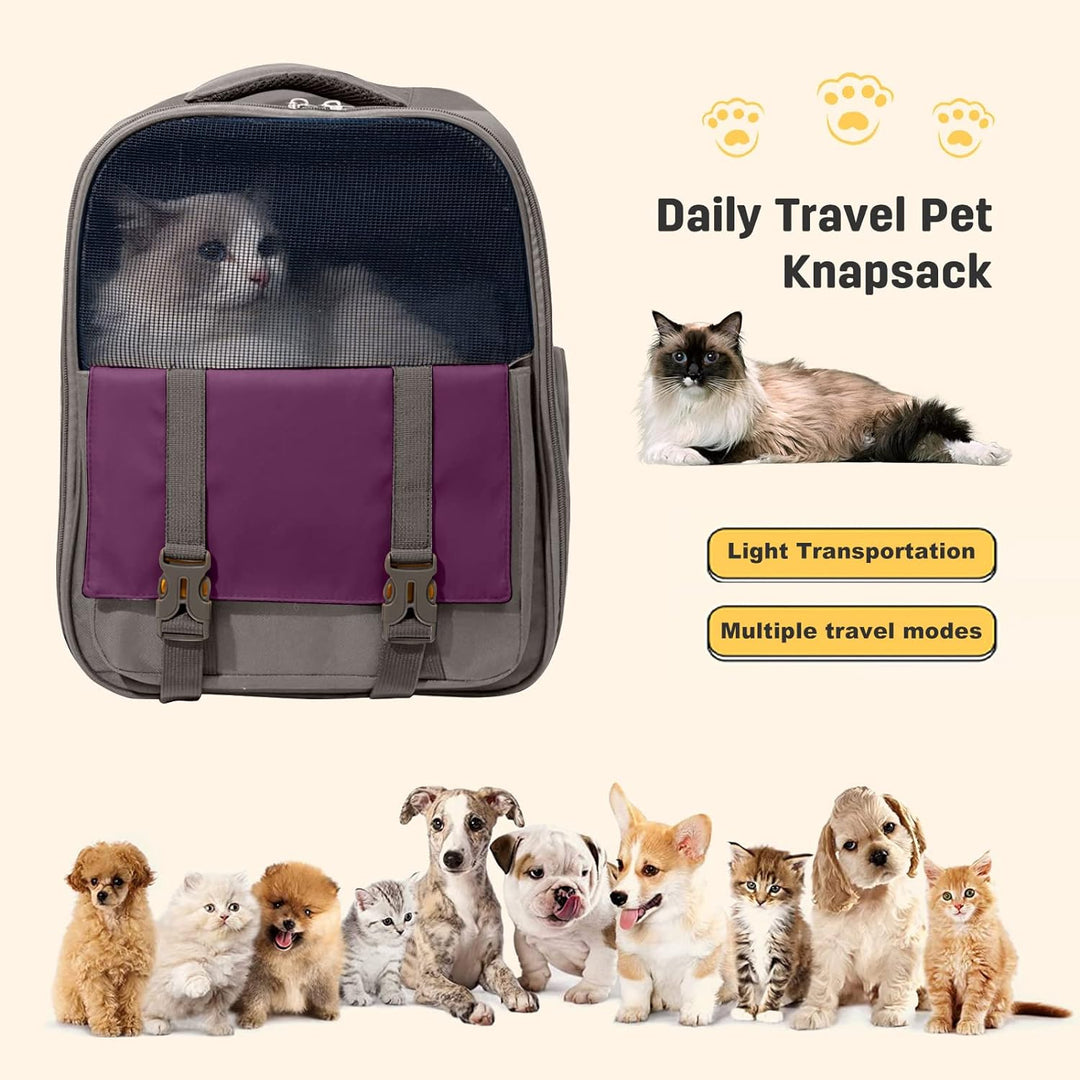 PETCUTE Haustiere Rucksack,Transporttasche für Hunde Katzen 7.5kg,Grosse Tragbare Katzenrucksack Hun
