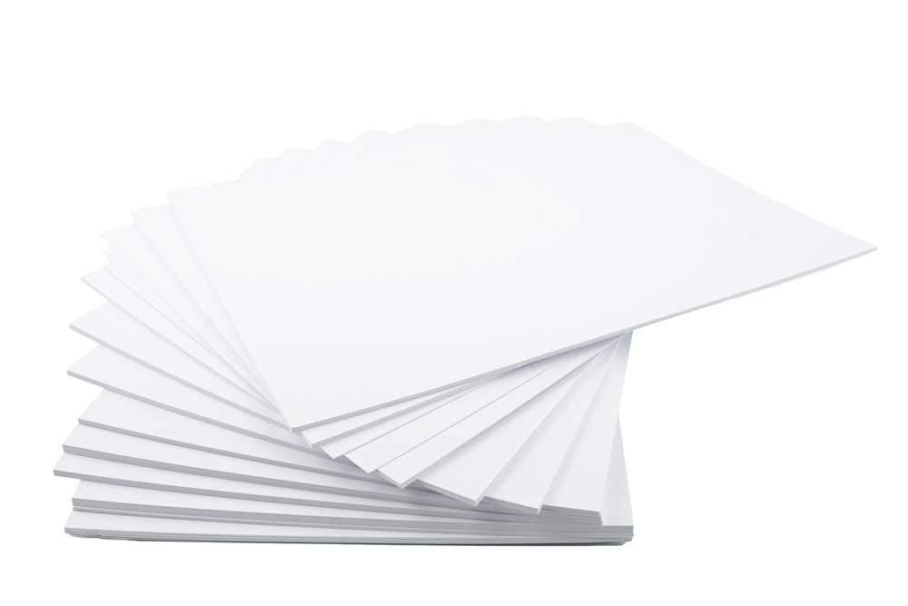 250 g/m²-Karten in A2-Format in weiss, 50 Blätter, von House of Card and Paper