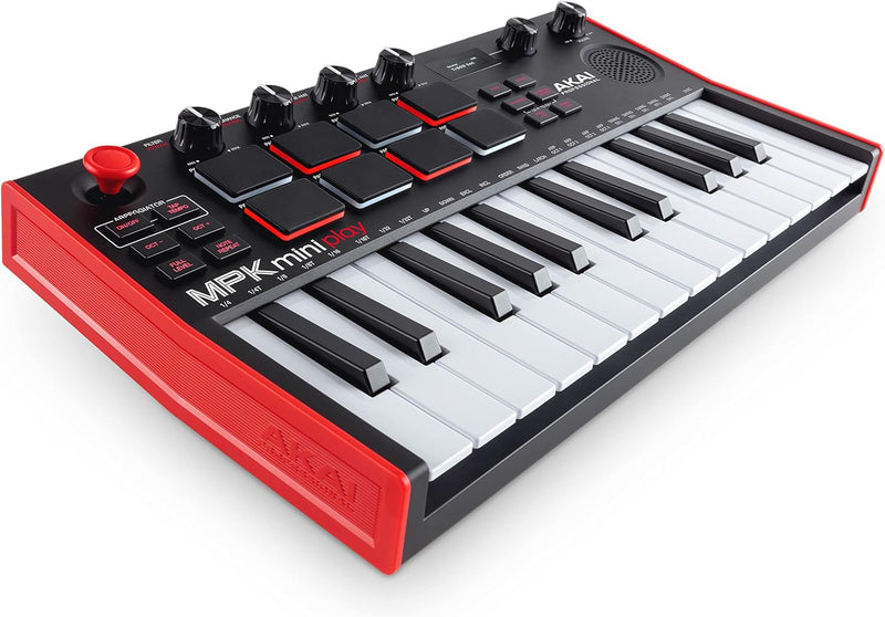 AKAI Professional MPK Mini Play MK3 - MIDI Keyboard Controller mit eingebautem Lautsprecher und Soun