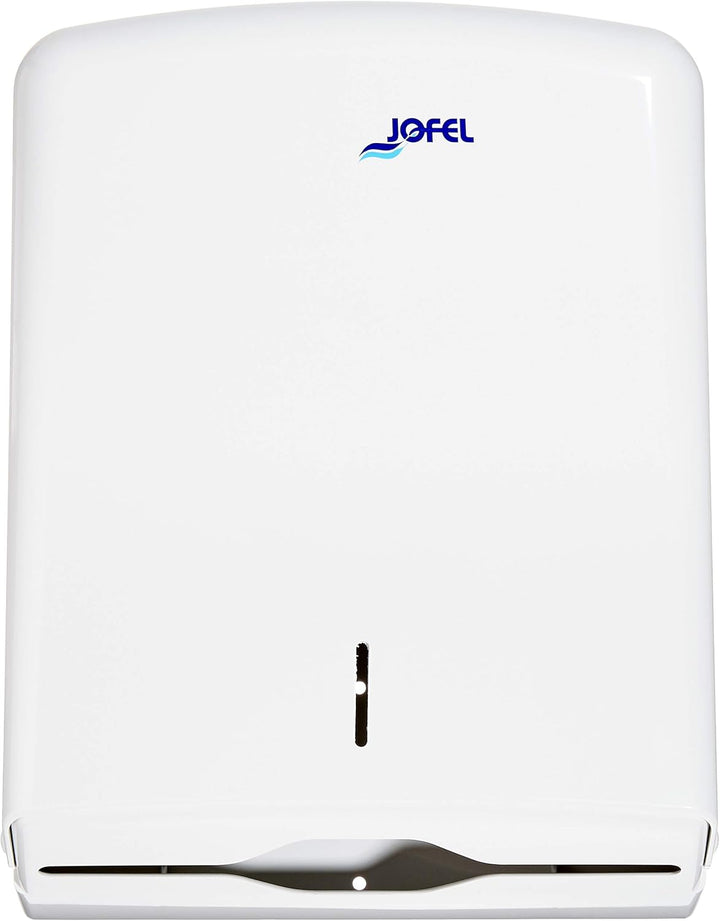 Jofel AH33000 - HANDTUCHSPENDER Z-FALZ AZUR WEISS & Relaxdays Eurospender 500 ml, Seifenspender Wand
