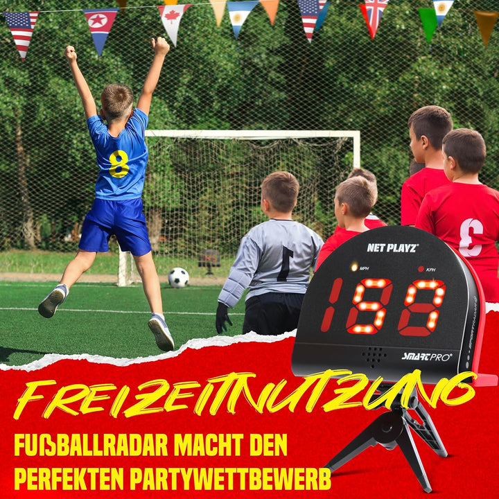 NET PLAYZ Fussballradare, Trainingsgeräte mit Geschwindigkeitssensoren | Fussball Geschenke, Hightec