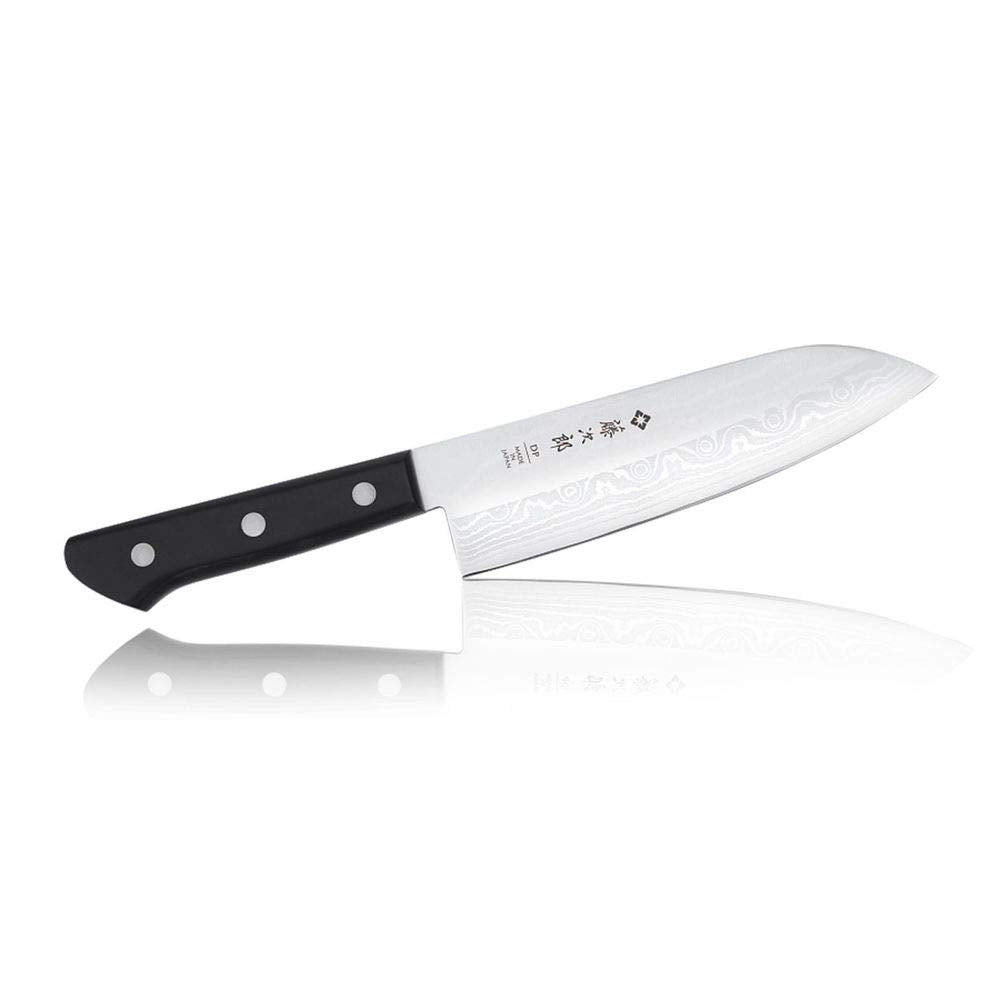 TOJIRO DP Damaskus japanisches Messer Santoku ECOWOOD