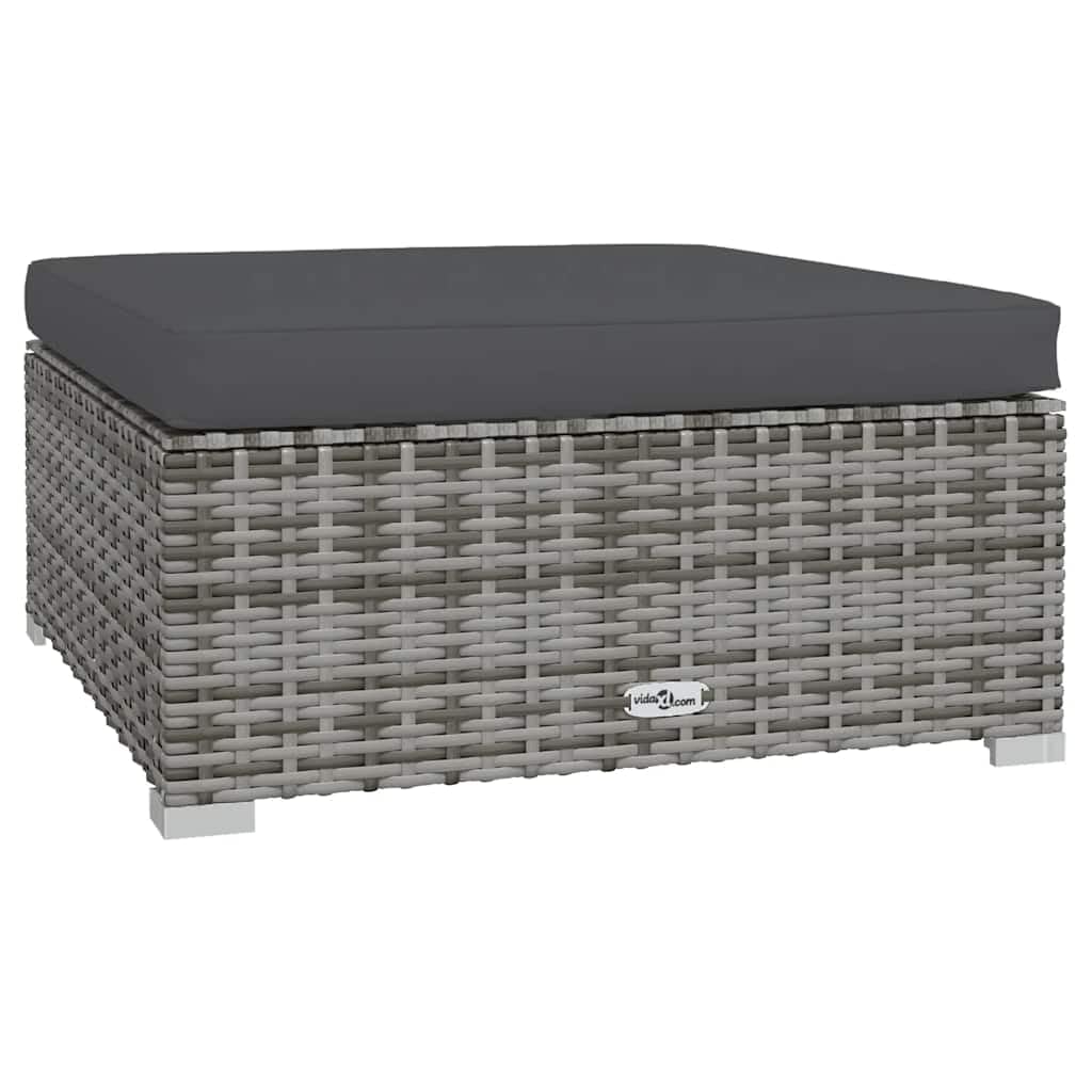 vidaXL Garten Fusshocker mit Kissen Modular Gartenhocker Sitzhocker Fussbank Hocker Gartenmöbel Balk