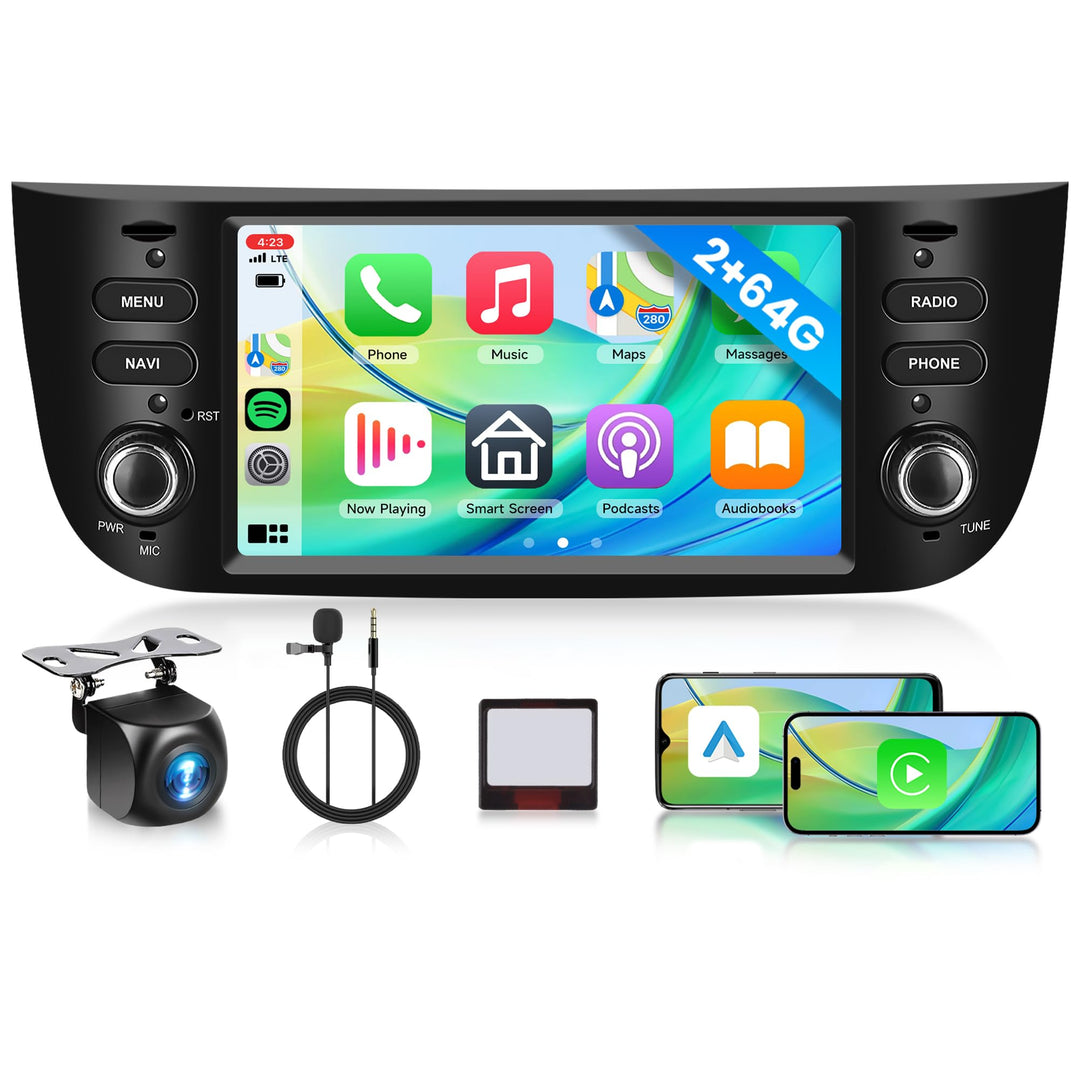 2G+64G Rimoody Android Autoradio für FIAT Punto 2010-2016/Linea 2012-2015 6.2" Touchscreen Wireless