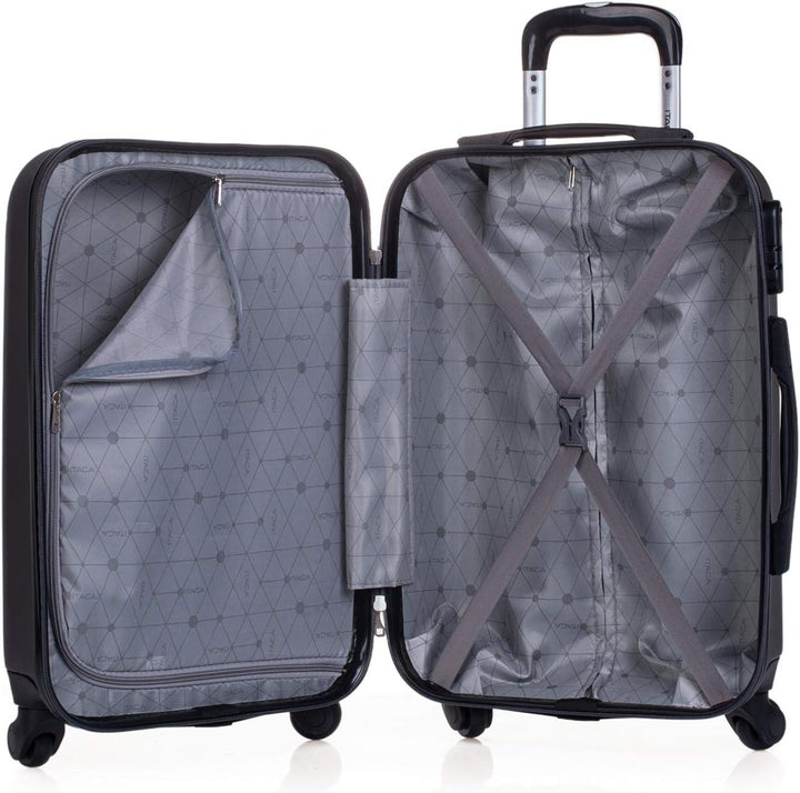 ITACA - Trolley Handgepäck Cabin Trolley Koffer Reisekoffer Hartschalenkoffer mit Zahlenschloss - Ka