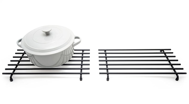 simplywire – Untersetzer – 2er-Pack – Hitzebeständig – Küchenarbeitsplattenschutz – Gross – Schwarz,