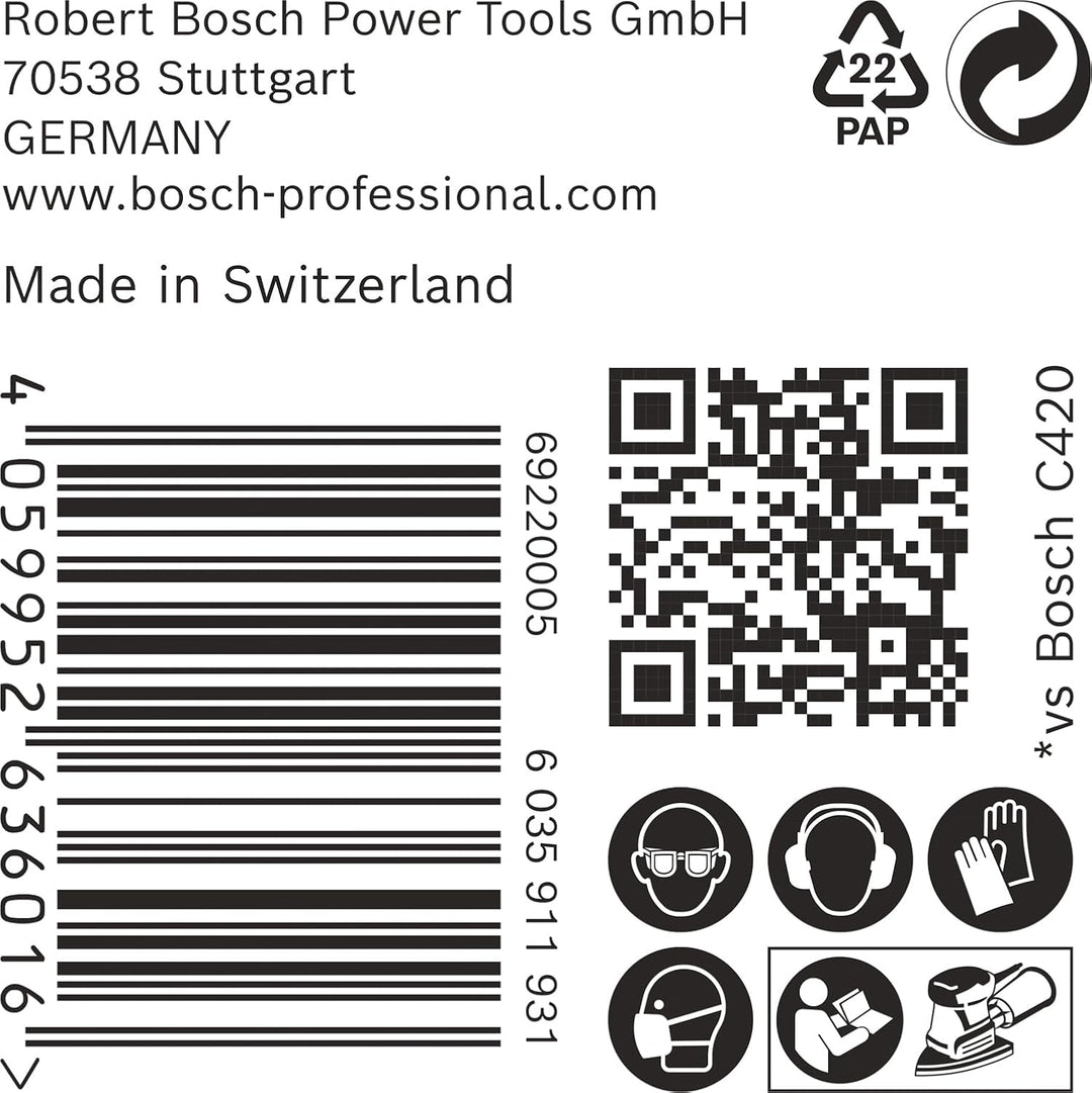 Bosch EXPERT C470 Schleifblatt, 102x62/93mm, K240, 11 Löcher, 50-tlg.